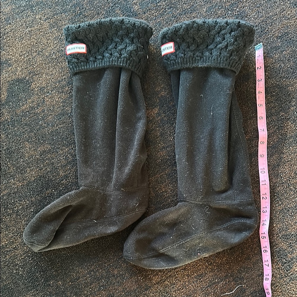Hunter Black Hosiery & Socks with Chunky Knit Cuff